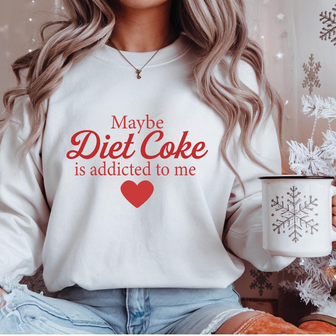 Diet Coke Addicted to Me SVG, Funny Soda Quote, Heart Design (digital ...