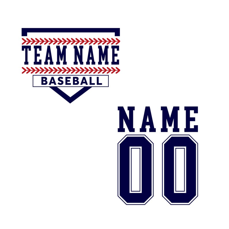 Custom Baseball Design: Personalized Team Name & Number Tee (digital ...