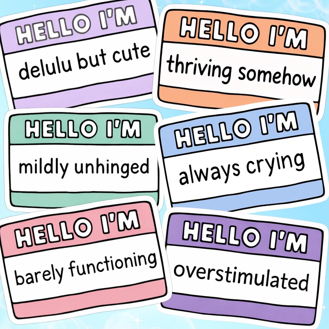 Hello I'm Meme Sticker Bundle Funny Relatable Humor Sticker Pack Laptop ...