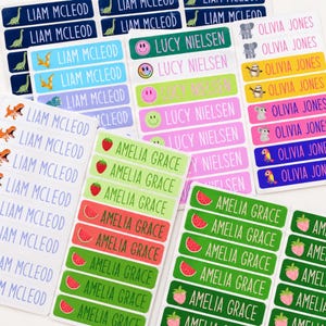 Personalized School Name Labels Waterproof Dishwasher Safe Stickers for Kids & Daycare