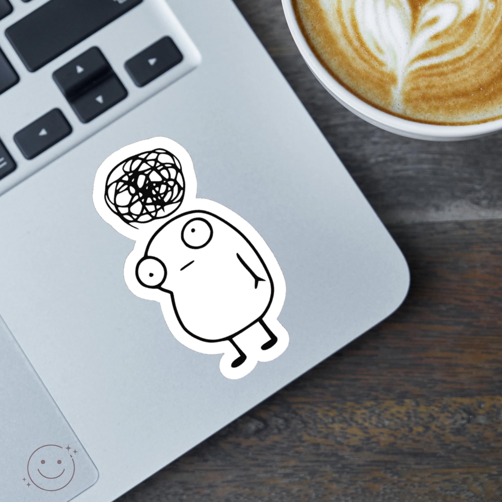 Overthinking Sticker: Funny Meme, Waterproof Vinyl, Holographic Sticker ...