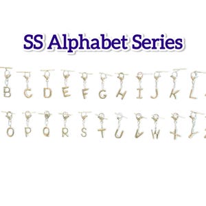Charms lettres alphabet bulles en acier inoxydable massif - Série Alphabet SS