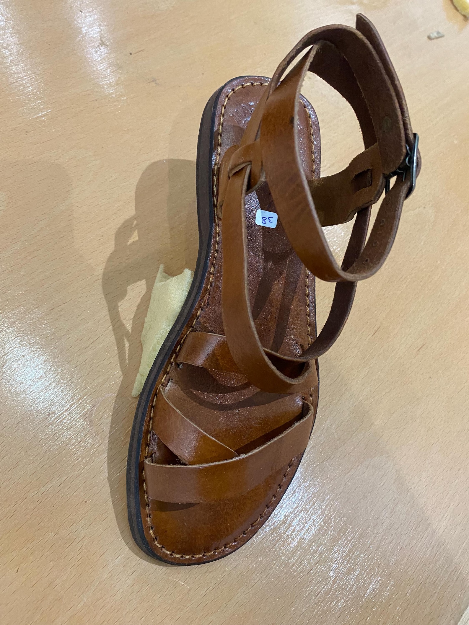 Handcrafted Moroccan Leather Sandals – Genuine Leather Women's Footwear — view 11