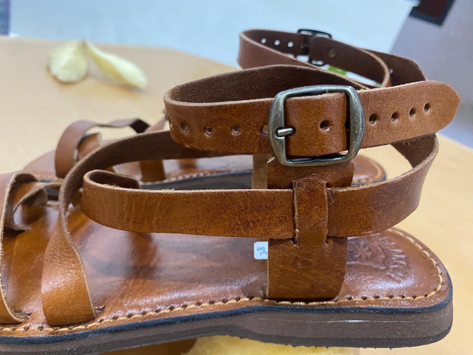 Handcrafted Moroccan Leather Sandals – Genuine Leather Women's Footwear — view 12