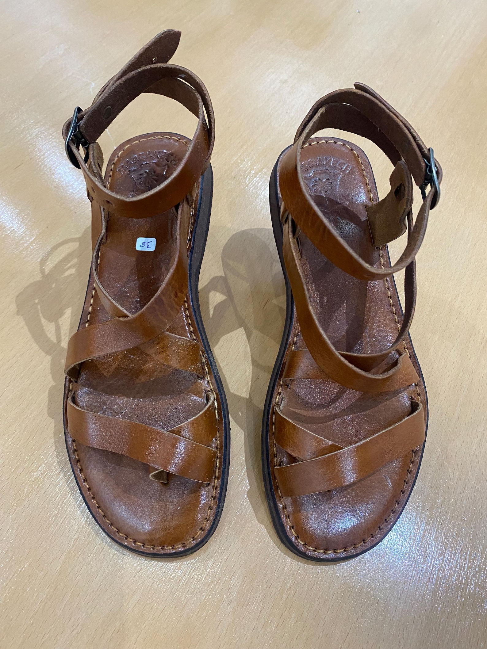 Handcrafted Moroccan Leather Sandals – Genuine Leather Women's Footwear — view 5