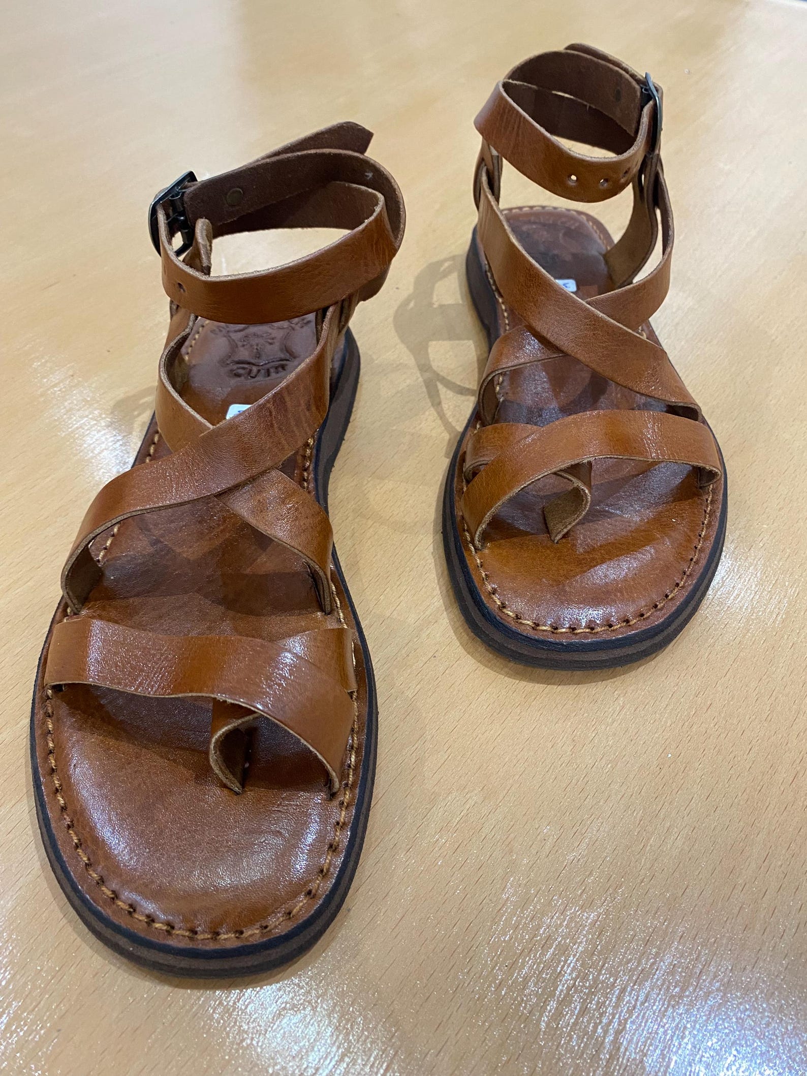 Handcrafted Moroccan Leather Sandals – Genuine Leather Women's Footwear — view 17