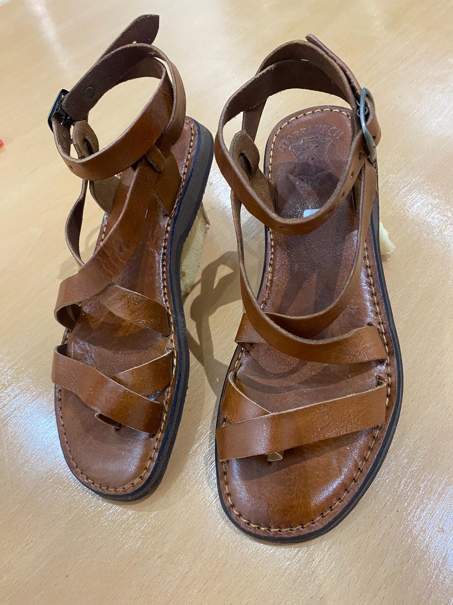 Handcrafted Moroccan Leather Sandals – Genuine Leather Women's Footwear — view 3