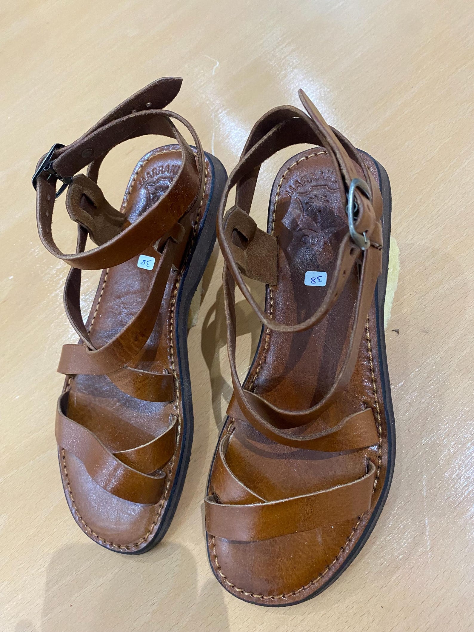 Handcrafted Moroccan Leather Sandals – Genuine Leather Women's Footwear — view 10