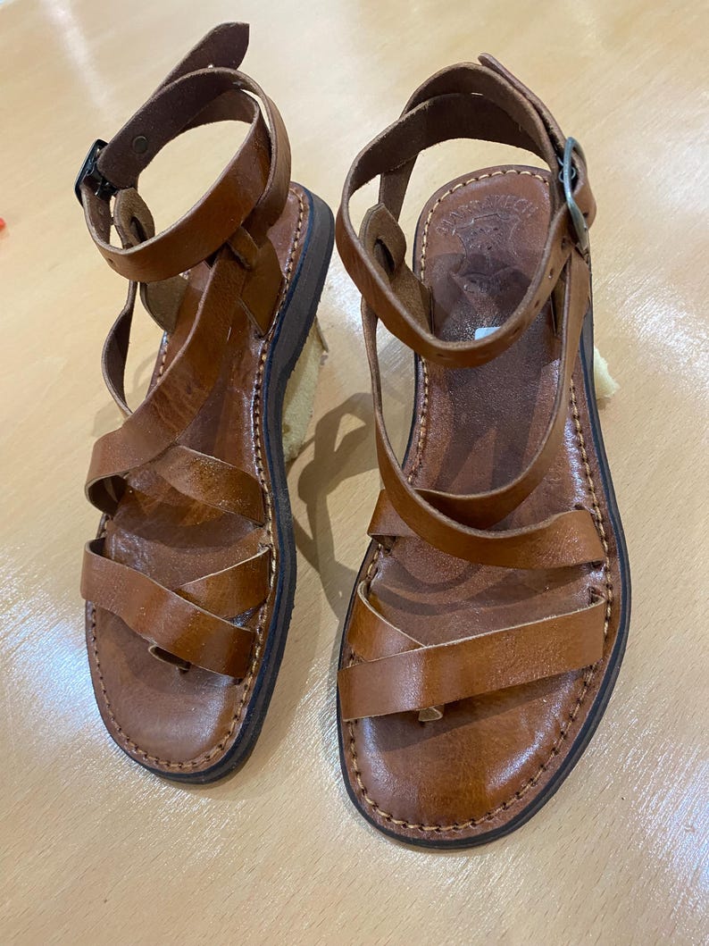 Handcrafted Moroccan Leather Sandals – Genuine Leather Women's Footwear — view 2