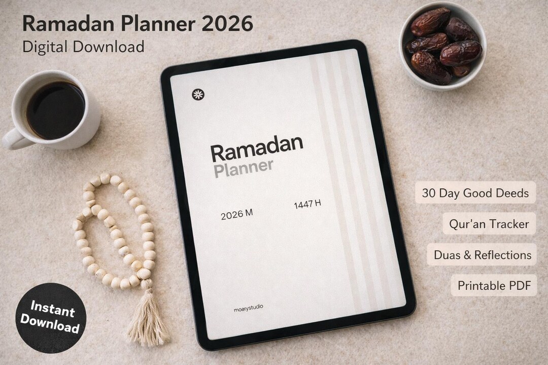 Ramadan Planner 2026 Printable PDF | Digital Ramadan Journal | Quran ...