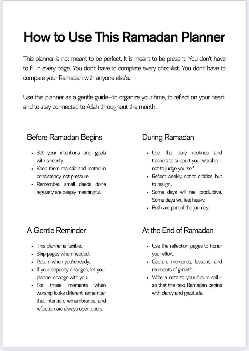 Ramadan Planner 2026 Printable PDF | Digital Ramadan Journal | Quran ...