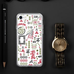 Mahjong Gift for Women, Cellphone Case iPhone, Mah Jongg Cell Phone case , Gift for Mah Jong Player, Mah Jongg Accessories, Mahjong Hostess image 3