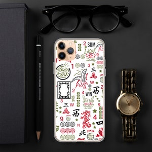 Mahjong Gift for Women, Cellphone Case iPhone, Mah Jongg Cell Phone case , Gift for Mah Jong Player, Mah Jongg Accessories, Mahjong Hostess image 8