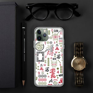 Mahjong Gift for Women, Cellphone Case iPhone, Mah Jongg Cell Phone case , Gift for Mah Jong Player, Mah Jongg Accessories, Mahjong Hostess image 5