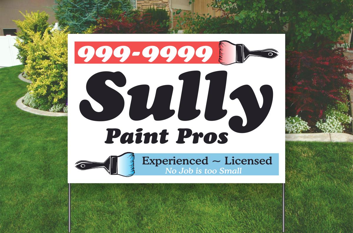 Sign Fitters Custom Contractor Yard Sign | Business Advertising, Roofing, Siding ...