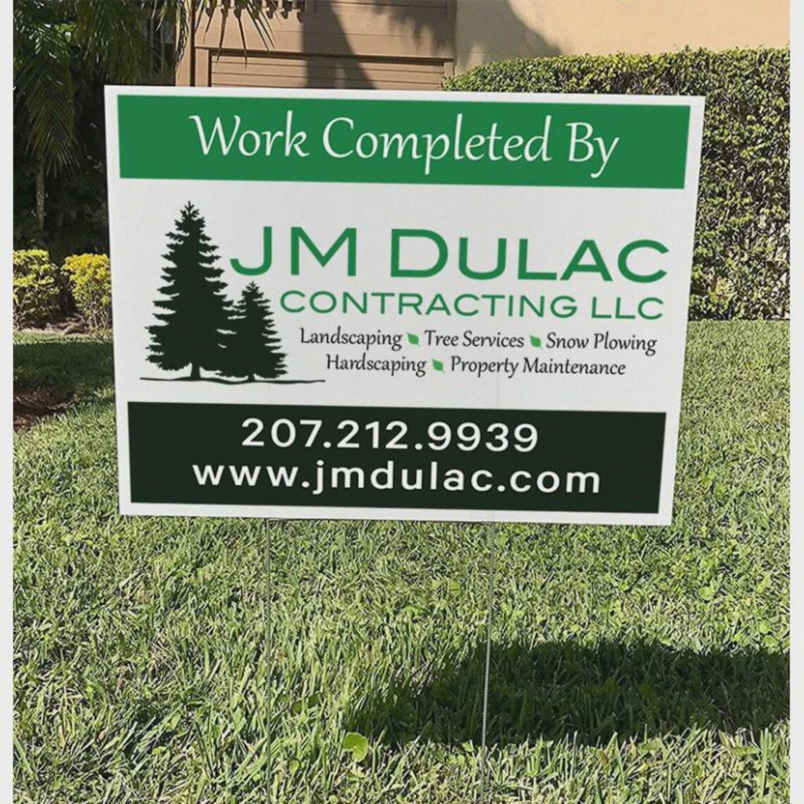 Custom Contractor Yard Sign | Business Advertising, Roofing, Siding ...