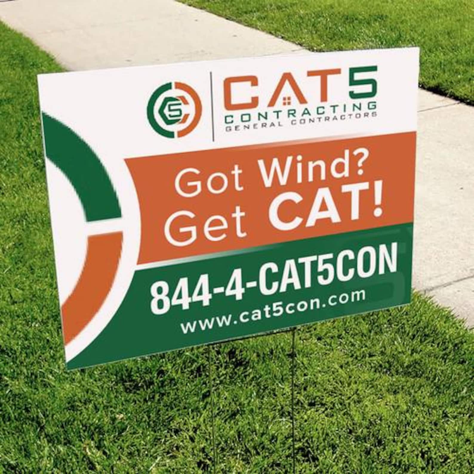 Custom Contractor Yard Sign | Business Advertising, Roofing, Siding ...