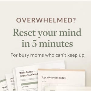 Overwhelmed Mom Planner Printable, Brain Dump Worksheet for Busy Moms, Mental Load Organizer, ADHD Mom Planner, Stress Relief Tool
