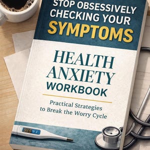 Health Anxiety Relief Workbook – Stop Symptom Overthinking & Medical Panic – Calm Health Anxiety Fast – Printable PDF