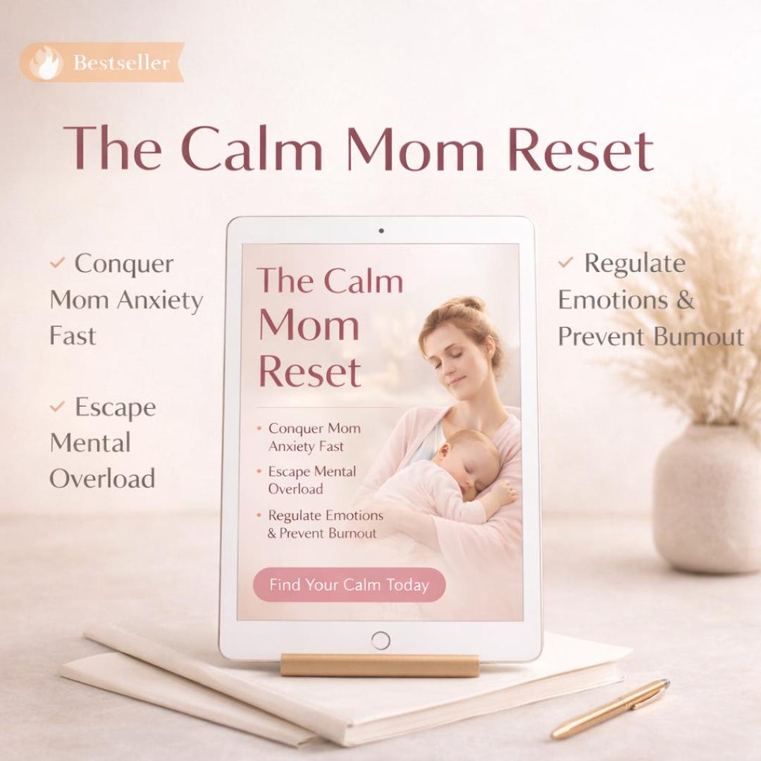 Overwhelmed Mom Reset Printable | Stop Mental Overload & Mom Burnout ...