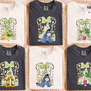 Winnie The Pooh St Patrick's Day Shirt, Irish Disneyworld T-Shirt, Pooh Bear Lucky Shirt, Paddys Pooh And Friends Tees, Shamrock Tees image 1