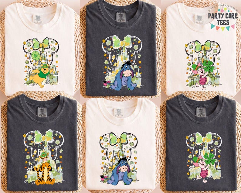Winnie The Pooh St Patrick's Day Shirt, Irish Disneyworld T-Shirt, Pooh Bear Lucky Shirt, Paddys Pooh And Friends Tees, Shamrock Tees image 1