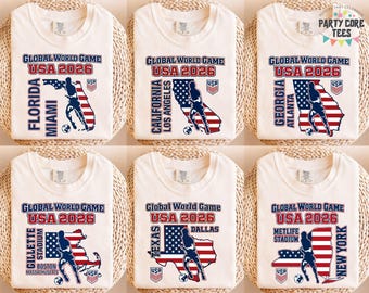 Global World Game 2026 Shirt, Soccer World Tournament T-shirt, International Game Day Tees, Usa 2026 Football Shirt, Sport Fan Gift