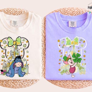 Winnie The Pooh St Patrick's Day Shirt, Irish Disneyworld T-Shirt, Pooh Bear Lucky Shirt, Paddys Pooh And Friends Tees, Shamrock Tees image 2