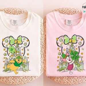 Winnie The Pooh St Patrick's Day Shirt, Irish Disneyworld T-Shirt, Pooh Bear Lucky Shirt, Paddys Pooh And Friends Tees, Shamrock Tees image 3