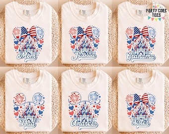 Custom Disney Usa 250th Years Family Shirts, Disney 4th July Shirts, Disney 250th Year Shirts, Disney 4th July Family Trip Shirt, Disney Tee