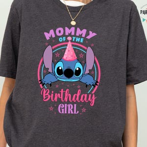 Stitch Birthday Shirt, Disney Family Birthday Tee, In My Birthday Era Tees, Angel and Stitch Birthday Girl Shirt, Stitch Toddler Kids image 3