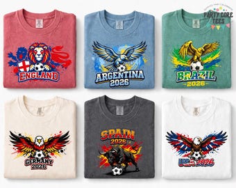 World Game Soccer 2026 Country Teams Shirts, National Football Nations Shirts, Global World Game United States, International Football Tee