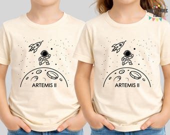 Artemis II Astronaut Moon Landing Shirt, NASA Space Mission Tee,Lunar Exploration Tshirt, Artemis 2 Shirt