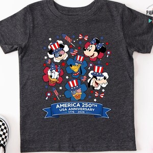 Mickey and Friends 4th July 2026 Shirt, Disney Independence Day Tee, Disneyland Family, Walt Disney World T-shirt image 3