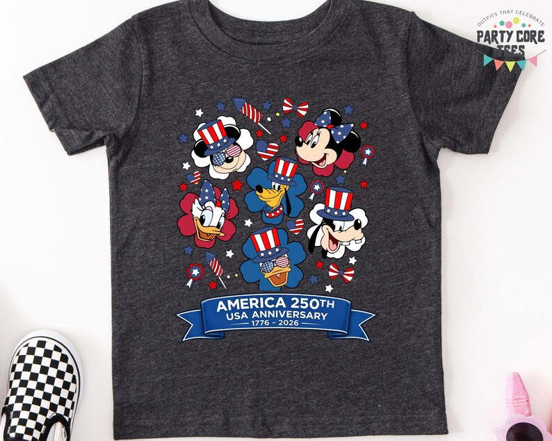 Mickey and Friends 4th July 2026 Shirt, Disney Independence Day Tee, Disneyland Family, Walt Disney World T-shirt image 3