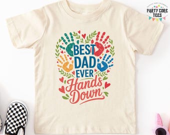 Best Dad Ever Shirt, Kids handprints on shirt, DIY father's day gift, Hands Down Tee, Dad Shirt, Grandpa Gift, Gift for dad