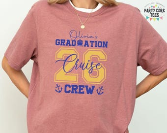 Graduation Cruise Shirts, Class of 2026 Group Grad Cruise Tshirt, Proud Graduate Family Matching Cruise Crew T-Shirt, Caribbean Senior Tee