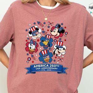 Mickey and Friends 4th July 2026 Shirt, Disney Independence Day Tee, Disneyland Family, Walt Disney World T-shirt image 2