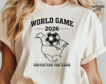 World Soccer Tournament USA Canada Mexico Map Shirt, Vintage Football Fan Gift, North America Football 2026 Tee