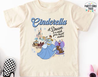 Retro Disney Cinderella Shirt, A Dream Is A Wish Your Heart Makes Shirt, Disney Vacation Tee, Cinderella T-Shirt, Disney Gift Shirt