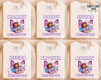 SuperKitties Birthday Girl Shirt, Custom Super Cat Kids Shirt, Disney Family Matching Tees, Personalized Kitties Party Theme Shirt