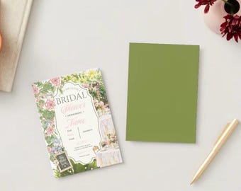 Floral Bridal Shower Invite Template