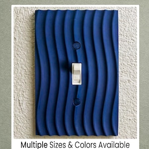 Light Switch Cover, Toggle Switch Plate, Modern Wavy Wall Plate, 3D Printed Toggle Cover, Architectural Minimalist Decor