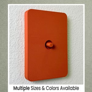 Oversized Fluted Switch Plate Cover, Ribbed Peel and Stick Wall Plate, Japandi Decor