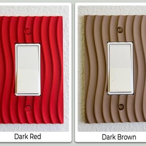 Light Switch Cover, Toggle Switch Plate, Modern Wavy Wall Plate, 3D Printed Toggle Cover, Architectural Minimalist Decor image 8