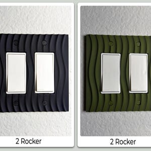 Light Switch Cover, Toggle Switch Plate, Modern Wavy Wall Plate, 3D Printed Toggle Cover, Architectural Minimalist Decor image 10