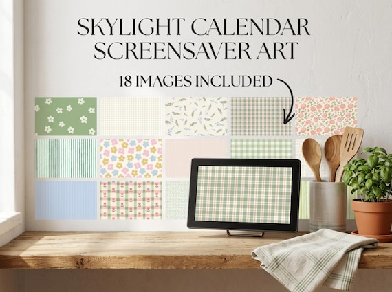 Spring Skylight Calendar Screensaver Bundle Floral Digital