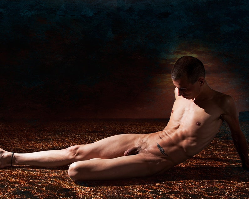 Dark Earth 2 Gay Art Male Art Nude Digital Download JPG Photo image 1.