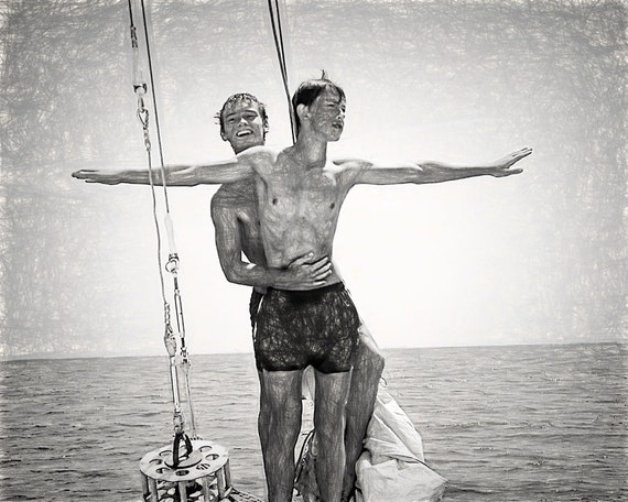 King of the World Boys Gay Art Male Art Print by Michael | Etsy