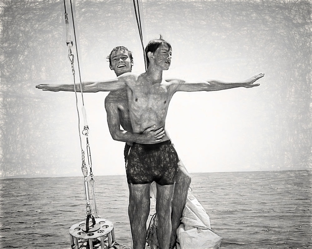 King of the World Boys Gay Art Male Art Print by Michael Taggart